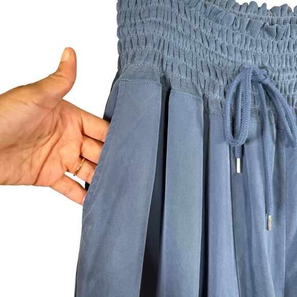 Free People FP Movement MIA Smocked Waist Wide Leg Pull-On Twill Pants | S/M - Picture 8 of 13